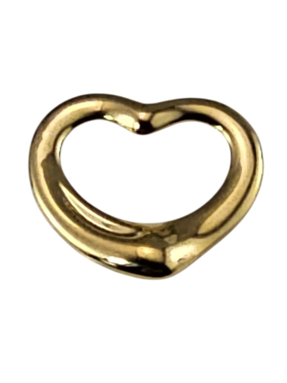 Tiffany & Co. Elsa Peretti 18K Yellow Gold Open Heart Pendant 22mm #24956